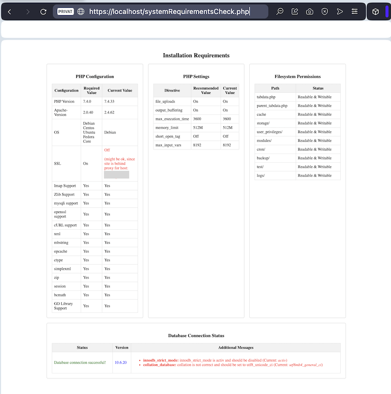 systemRequirementsCheck sample