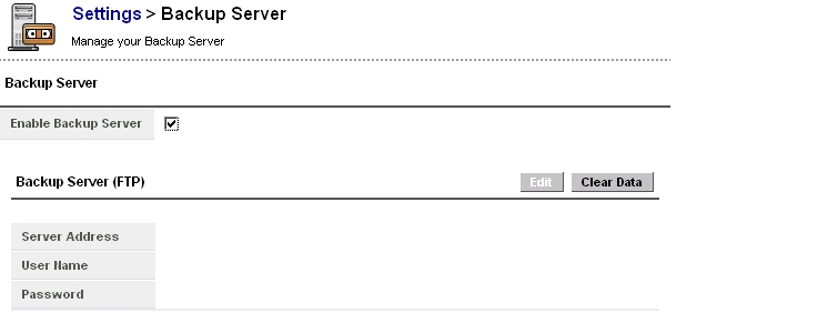 FTP Server Configuration - Detail View