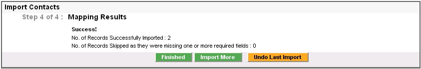 Contact Import, Step 4