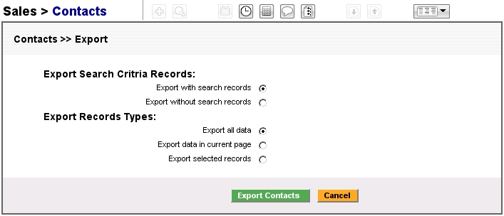 Export selection