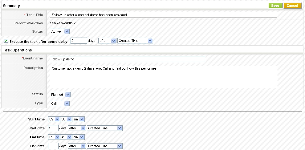 Workflow Task Sample