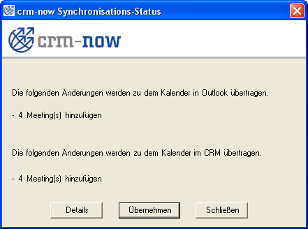 Ergebnis der Synchronisation