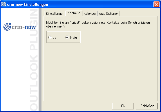 Einstellungen f&uuml;r Kontakte