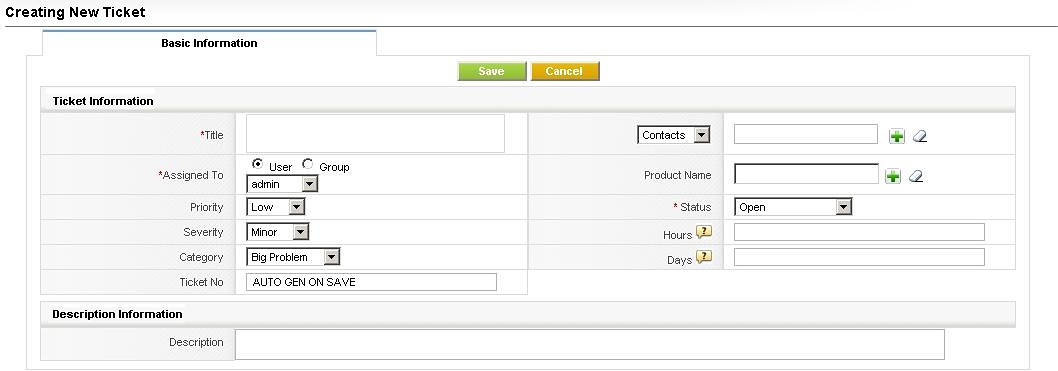 Ticket - Edit View