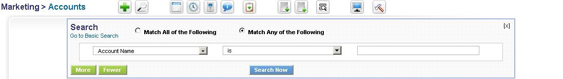 Advanced Search at List View