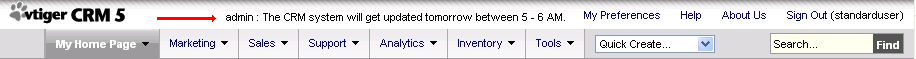 Announcement View