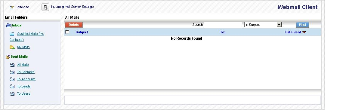 Webmail Menu
