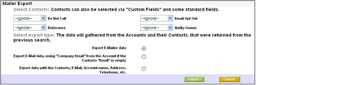 Mailer Export from Lists