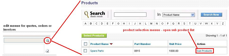 Select Products from Bundle