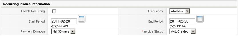 Sales Order - Edit view for recurring invoice information
